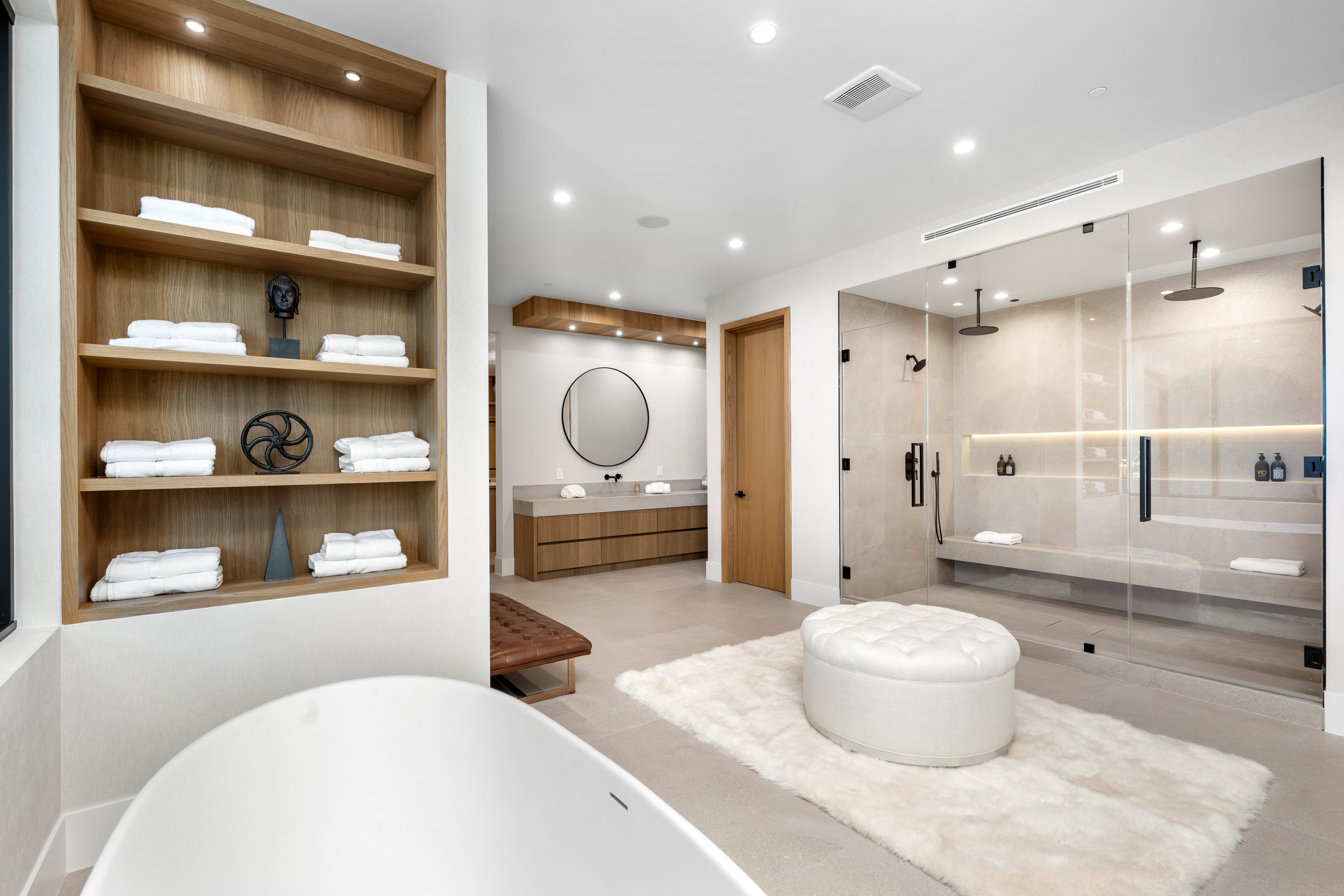 Completed master bathroom renovation