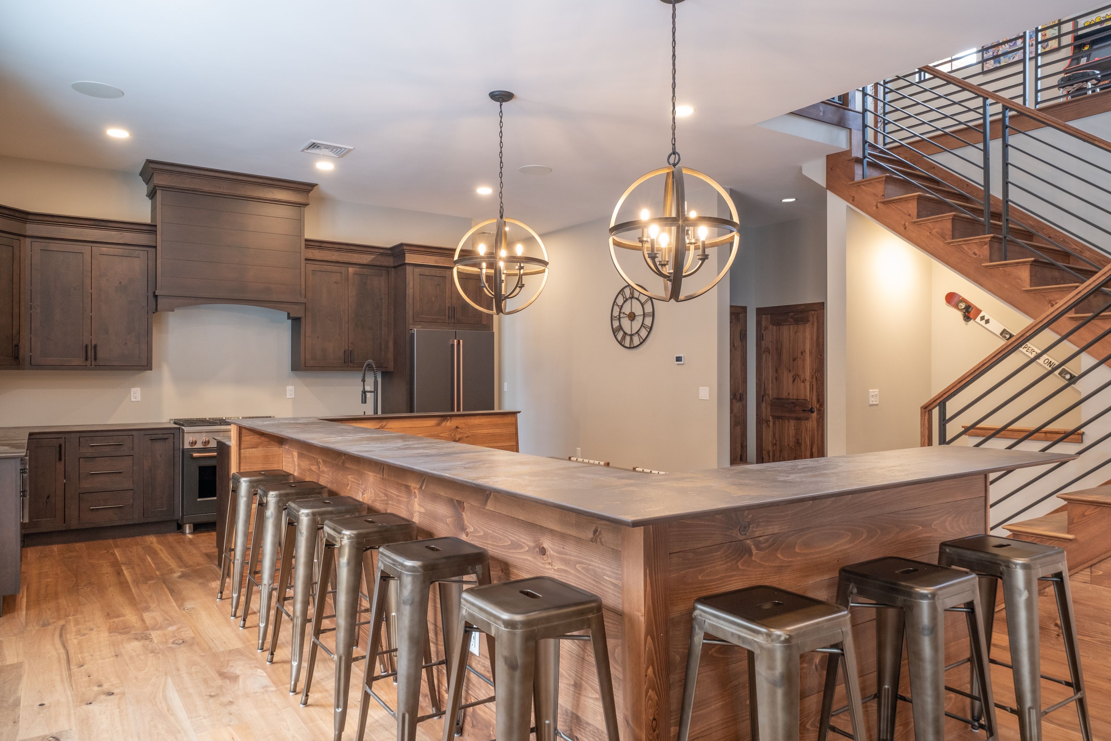 Finished basement wet bar